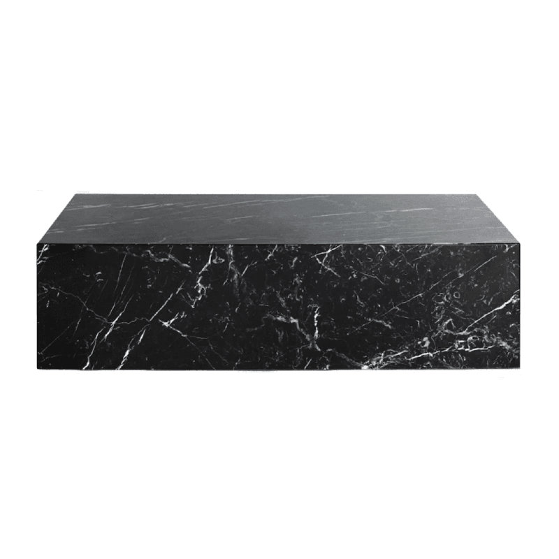 BETACH Genuine Marble Block Coffee Table Black Marble & Reviews Wayfair